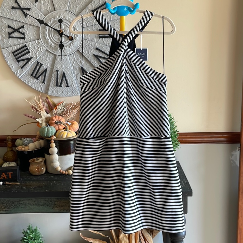 Kaari Blue striped dress